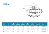 Kulový plnoprůtočný kohout, motýlek ŠŠ 1/2" náhledová fotka produktu