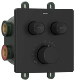 SMART SELECT podomítková sprchová termostatická baterie, box, 2 výstupy, černá mat náhledová fotka produktu