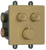 SMART SELECT podomítková sprchová termostatická baterie, box, 2 výstupy, zlato mat náhledová fotka produktu