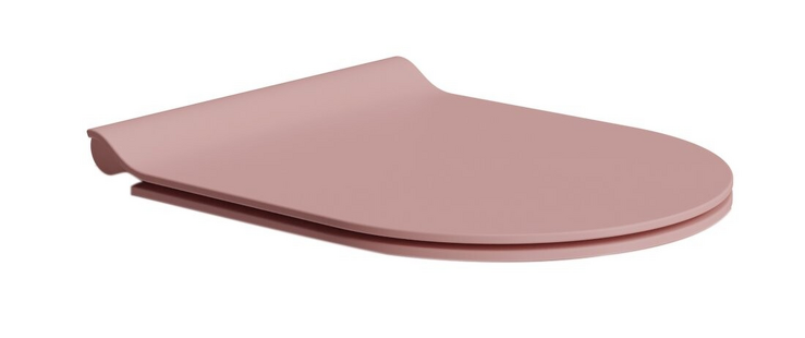 PURA WC sedátko, SLIM, Soft Close, blush mat/chrom