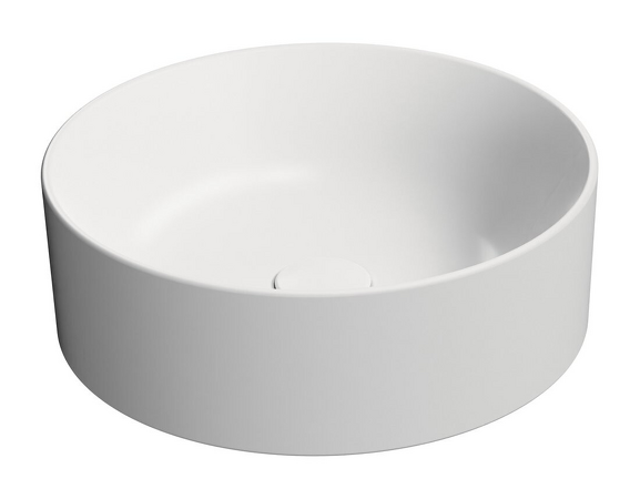 KUBE X keramické umyvadlo na desku, průměr 40cm, bílá mat