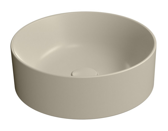 KUBE X keramické umyvadlo na desku, průměr 40cm, creta mat