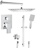 CUBEMIX podomítkový sprchový set s pákovou baterií, 2 výstupy, posuvný držák sprchy, chrom náhledová fotka produktu