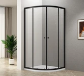 ARLETA BLACK čtvrtkruhová sprchová zástěna 900x900mm, čiré sklo náhledová fotka produktu