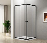 AGGA BLACK čtvercová sprchová zástěna 900x900mm, čiré sklo náhledová fotka produktu