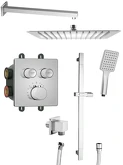 SMART SELECT podomítkový sprchový set s termostatickou baterií, 2 výstupy, posuvný držák sprchy, chrom náhledová fotka produktu