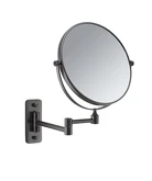 GAIA kosmetické zrcátko závěsné, Ø 230mm, oboustranné, gun metal náhledová fotka produktu