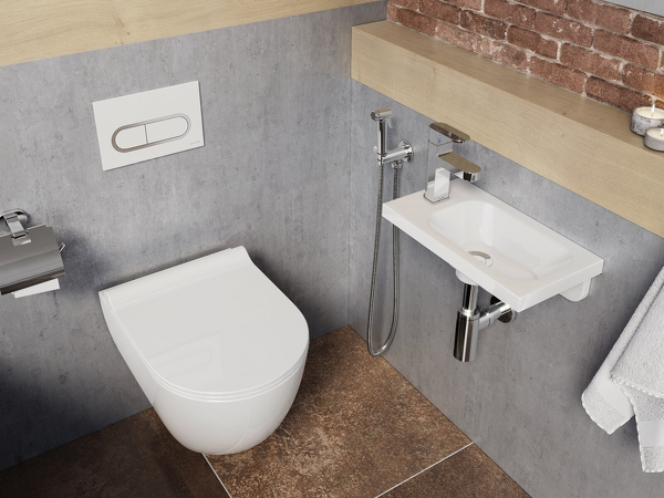 umývátko Chrome L white s otvory