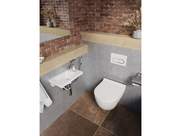 WC Uni Chrome závěsný white