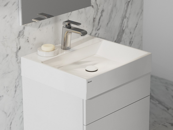 umyvadlo Natural 500 white bez přepadu s otvorem