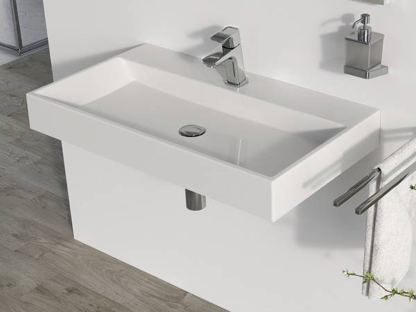 umyvadlo Natural 800 white bez přepadu s otvorem