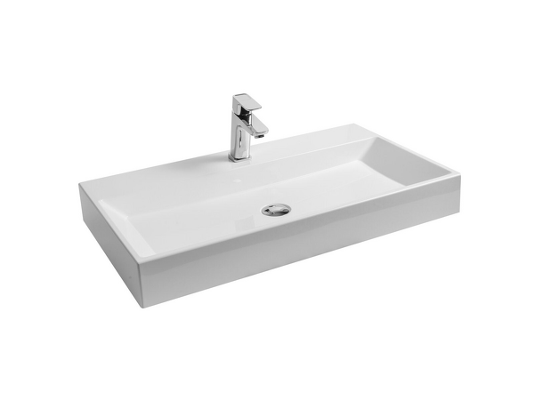 umyvadlo Natural 800 white bez přepadu s otvorem