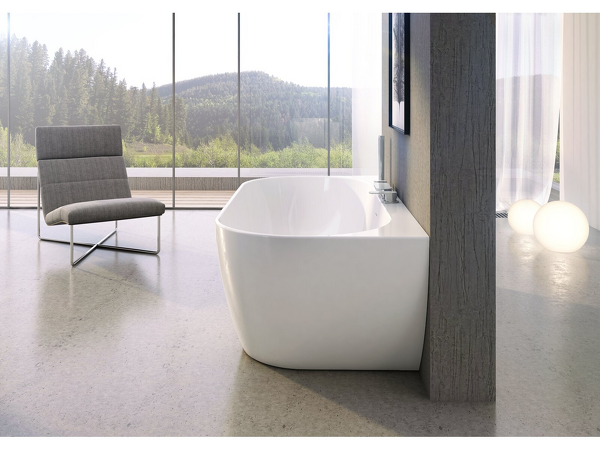 Vana FREEDOM W 1660x800 snowwhite volně stojící, krytka přepadu a odtoku chrom