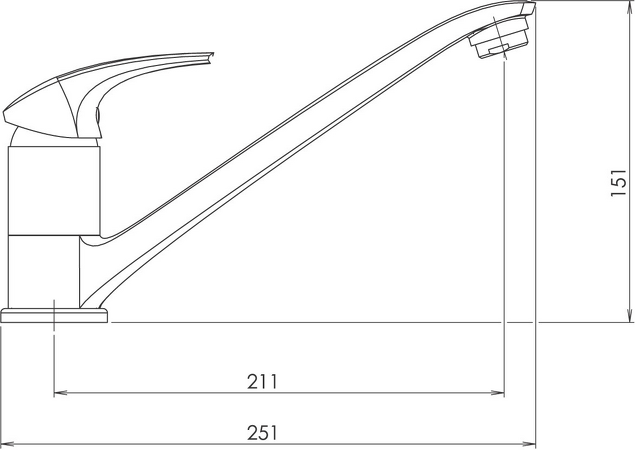 Dřezová baterie Metalia 57 bílá